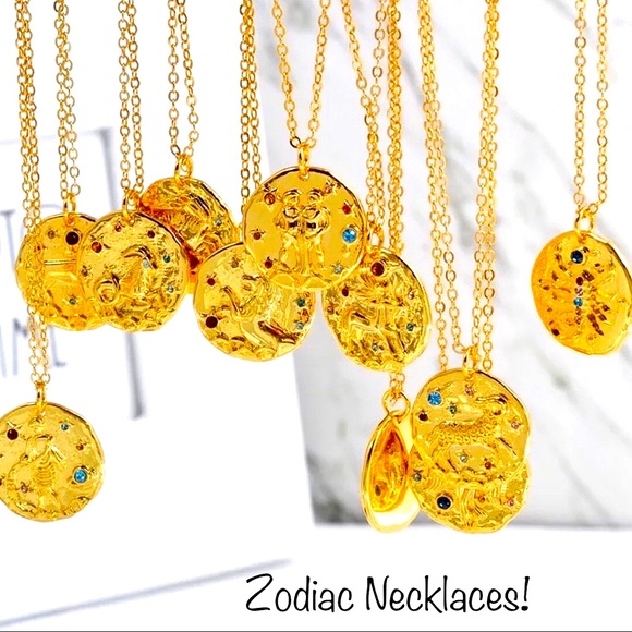 🌵4/$30 New Crystal Zodiac Pendant Necklace - Picture 2 of 5